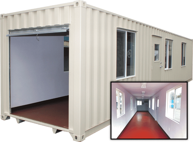 construction jobsite office shipping container
